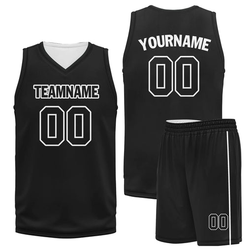 Custom Black Basketball Uniform | Classic Style Sports Jersey