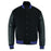 Classic Varsity Bomber jacket Solid Black Wool With Royal Trims