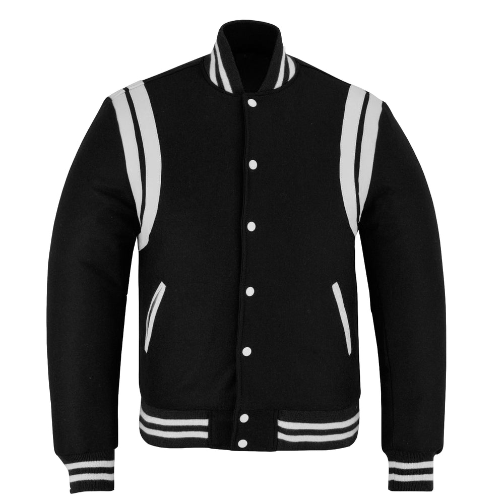 Double Strip Jacket Black White