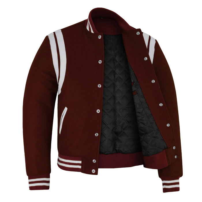 Double Strip Jacket Maroon/White