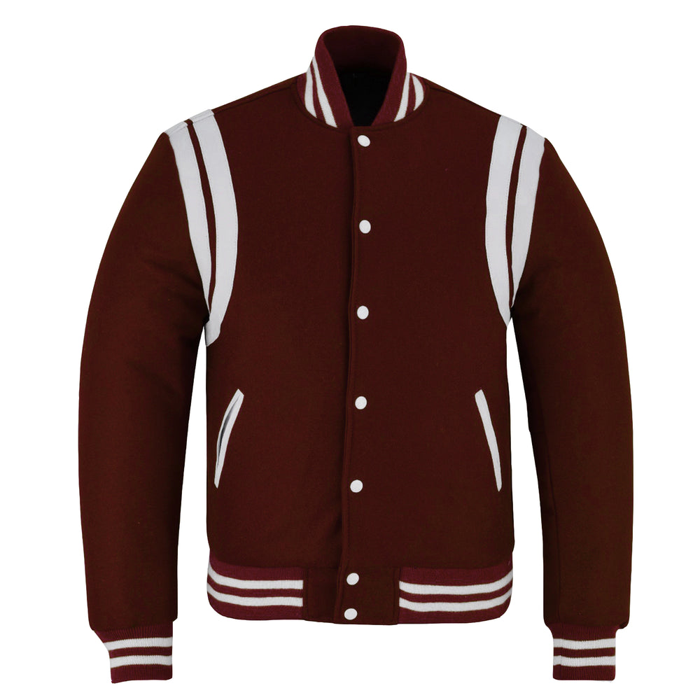 Double Strip Jacket Maroon/White