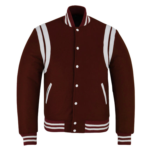 Double Strip Jacket Maroon/White