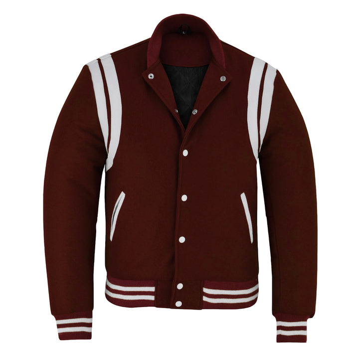 Double Strip Jacket Maroon/White