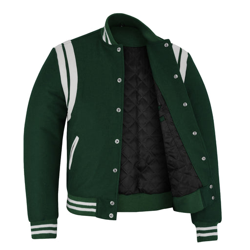 Double Strip Jacket Forest Green/White