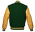 Classic Varsity Bomber jacket Forest Green Wool With Gold Sleeves Jacket