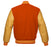 Classic Varsity Bomber jacket Orange Wool With Gold Sleeves Jacket