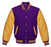 Classic Varsity Bomber jacket Purple Wool With Gold Sleeves Jacket