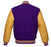 Classic Varsity Bomber jacket Purple Wool With Gold Sleeves Jacket