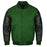 Classic Varsity Bomber jacket Dark Green Wool With Black Sleeves Jacket