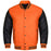 Classic Varsity Bomber jacket Orange Wool With Black Sleeves Jacket