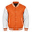 Classic Varsity Bomber jacket Orange Wool With White Sleeves Jacket