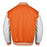 Classic Varsity Bomber jacket Orange Wool With White Sleeves Jacket