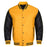 Classic Varsity Bomber jacket Yellow Wool With Black Sleeves Jacket