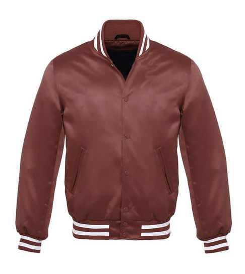 Brown Satin jackets with White Trims