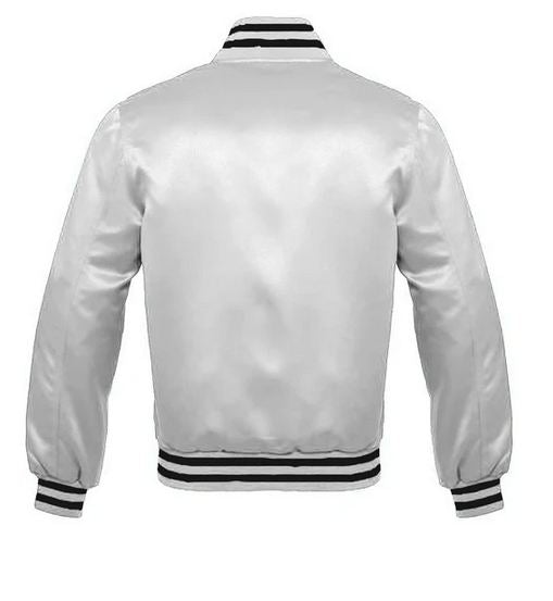 Grey Satin jackets with Black Trims