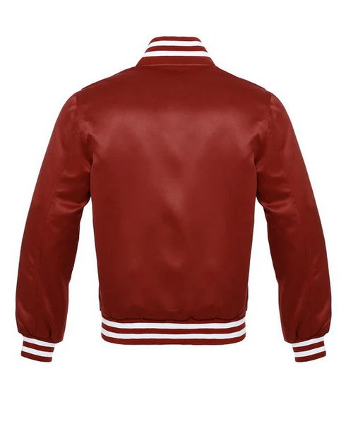 Maroon Satin jackets with White Trims