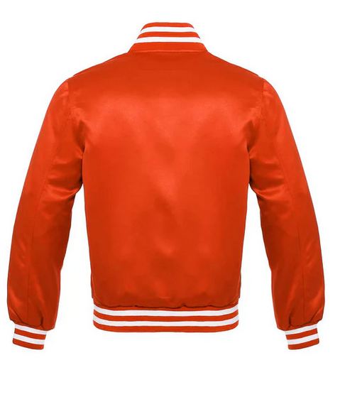 Orange Satin jackets with White Trims