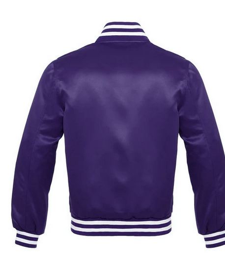 Purple Satin jackets with White Trims