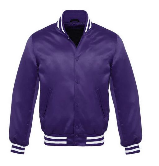 Purple Satin jackets with White Trims