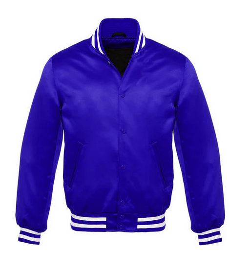 Royal Blue Satin jackets with White Trims