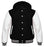 Hooded Varsity Jackets Black/White