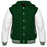 Hooded Varsity Jackets Forest Green/White