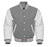 Classic Varsity Bomber jacket Grey Wool With White Sleeves Jacket