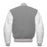 Classic Varsity Bomber jacket Grey Wool With White Sleeves Jacket