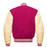 Classic Varsity Bomber jacket Hot Pink Wool With Cream Sleeves Jacket