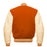 Classic Varsity Bomber jacket Orange Wool With Cream Sleeves Jacket