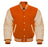 Classic Varsity Bomber jacket Orange Wool With Cream Sleeves Jacket