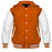 Hooded Varsity Jackets Orange/White