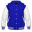 Hooded Varsity Jackets Royal blue/White