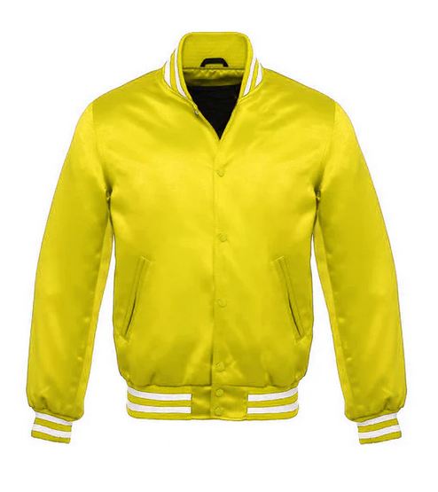 Yellow Satin jackets with White Trims