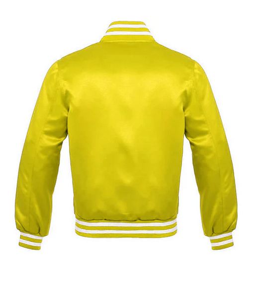 Yellow Satin jackets with White Trims